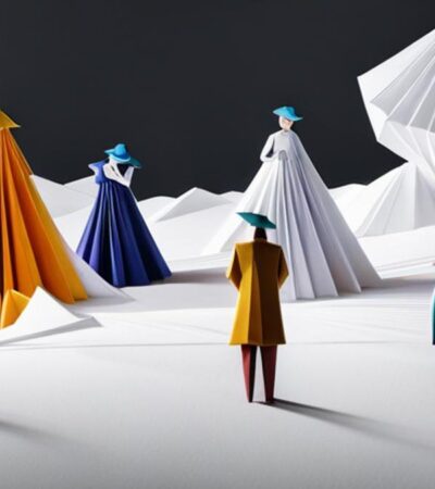 Feature Image Origami People Taking Photographs Of Origami Ladies Generated With Stable Diffusion